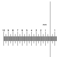 Reticle 35mm Metric Rule Crosshair -10 to +10mm