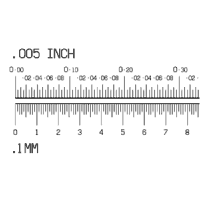 Glass Scale: MicroRule 6" .005"/.10mm